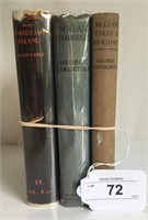 George McLean. Lot of Three First Editions.