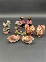 Bear, Moose, Squirrel, Ducks Collectible Salt and