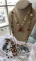 Stone Bead Necklaces, & Carved Stone Fetish