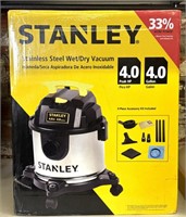 NIB Stanley 4Gal Stainless Steel Wet/Dry Vacuum