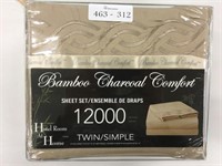 New Bamboo Charcoal Comfort Twin Sheet Set