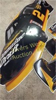 Two Miller genuine draft racing signs