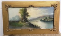 Chandler signed pastel painting
