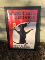 Vintage Black Dog Licorice Advertising Poster