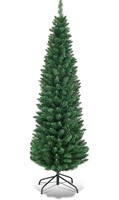 $55 Goplus 6FT Pencil Christmas Tree, Artificial