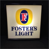 Original Fosters embossed light box apprx 48x50 cm