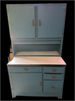 Blue Kitchen Cabinet w’ Flour Bin