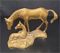 Brass Horse Sculpture vtg