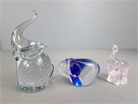 Assorted Art Glass Figures