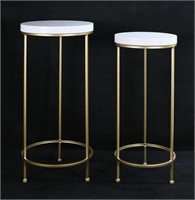 Two Contemporary Hollywood Regency Style Tables