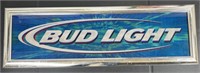 (AD) Bud Light wall-mounted sign. 35 x 13 in.