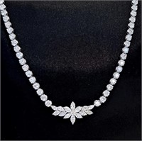 17.6ct Natural Diamond 18Kt Gold Necklace