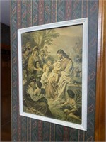 Framed Jesus w/Children