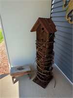 4ft tall bird house decor