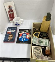 Lot of assorted items
Including Richard Nixon