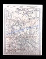 1926 Motor Trails Map of Minnesota