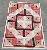 Vintage Handmade Quilt - 80" x 54"