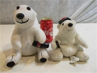 2 peluches de collection Coca-Cola
