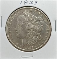 S: 1889 AU58 MORGAN DOLLAR