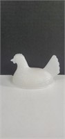 Vintage Milk Glass Hen on Nest Top Only Unmarked