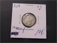 1929 USA Mercury 10 cent Coin