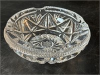 American Brilliant Crystal Ashtray 5 1/2”