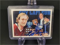 1991 Score , Autographed " Guy Lafleur" card