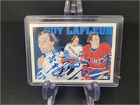 1991 Score, Autigraphed " Guy Lafleur" card