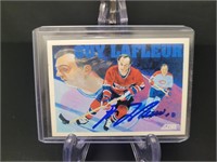 1991 Score , Autographed " Guy Lafleur" card