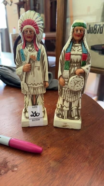 Two ceramic Indians