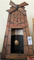 One vintage windmill clock, one small clock