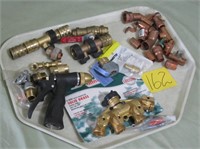 Large Lot of Brass Hose Connectors & Fittings