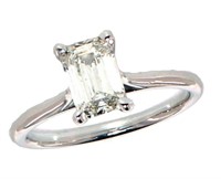 14k Gold 1.21 ct Emerald Cut VS2 Lab Diamond Ring