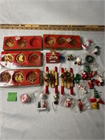 Assorted Brass & Wooden Christmas Ornaments