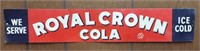 Vintage metal royal crown cola sign