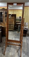 Very Rare Antique Solid Cherry Dressing Mirror