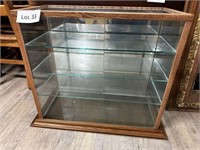 Antique Glass Showcase With Three Shelves