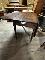 Antique Walnut Drop Leaf Table With Wide Boards