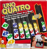 Mattel Games UNO Quatro Game with Colored Tiles