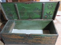 EARLY SEA CAPTAINS BLANKET CHEST