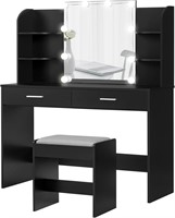 usikey Vanity  LED Lights  Mirror  Black