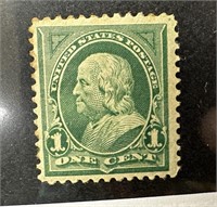 #279A MINT PART OG VERT WTMK 1902 FRANKLIN STAMP