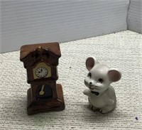 Lefton China clock & mouse