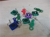 Lot of Tape Measures with Keychains