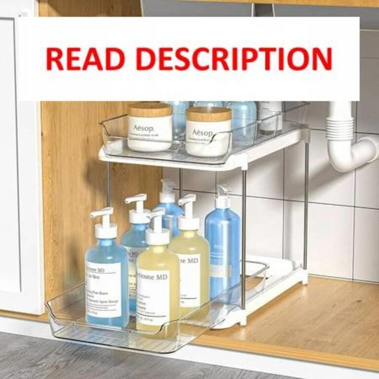 Clear Under Sink Organizers  Delamu 2-Tier