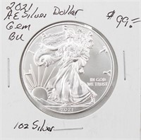 2021 American Eagle 1 OZ Silver Dollar Coin BU