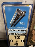 Plastic Walker Muffler Advertising Clock