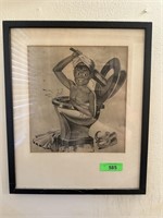 VINTAGE FRAMED DRAWING / PRINT