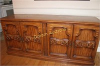 Wooden Sideboard & Contents, Needs some TLC