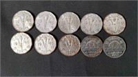 10 - Canadian WWII King George VI War Nickels